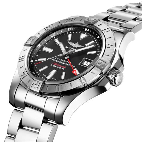 breitling avenger ii gmt black dial|breitling avenger ii gmt a32390.